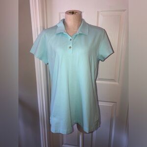 Lilly Pulitzer Luxletic Light Blue Polo Shirt
